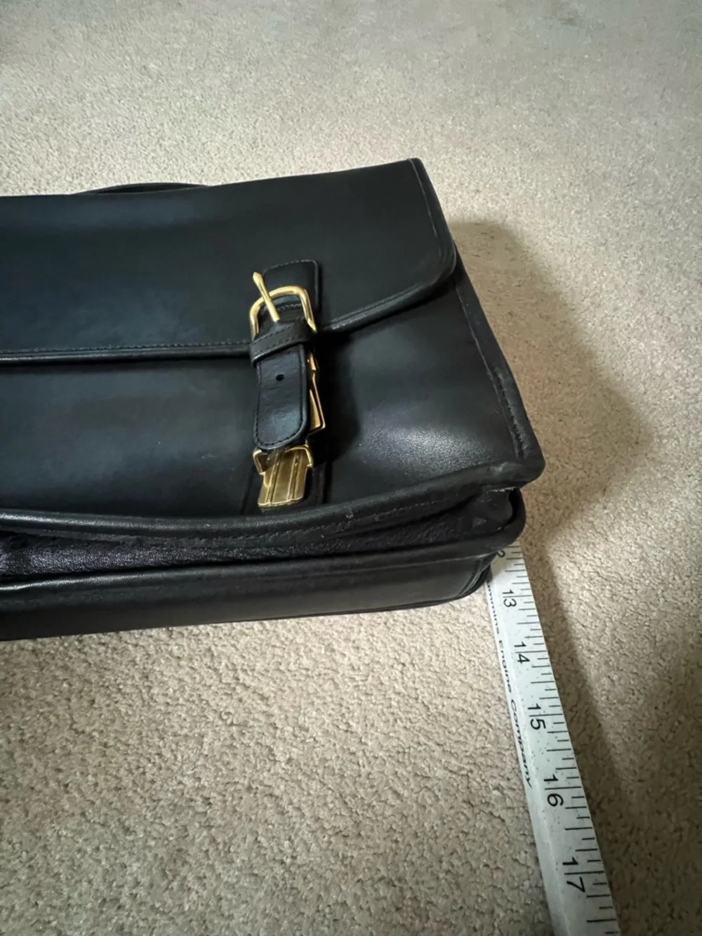 Coach Black Leather Briefcase with Gold-Tone Hardware, in great condition! - Picture 2 of 6